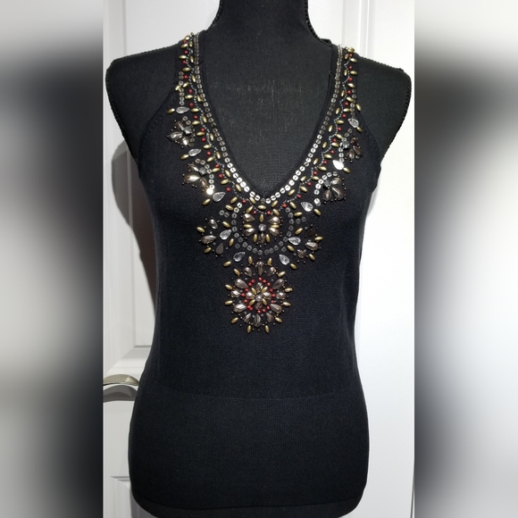WHBM Beaded Tank Top Ladies Size M - Picture 1 of 4